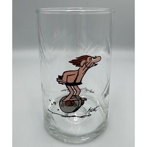 Arby's B.C. Ice Age Collector Series Glass Thor Comic Strip 1981 Vintage Clear